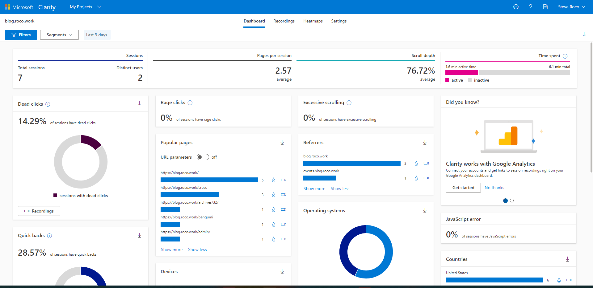 Microsoft Clarity初体验 Microsoft Clarity初体验